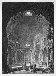 Internal View of the Temple of Tosse Built of Bricks and Tuff